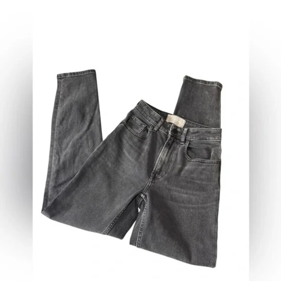 EVERLANE - Curvy Cheeky Straight Skinny Jeans Black Gray Wash Size 23 - Picture 2 of 9